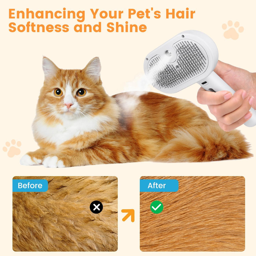Stainless steel rounded pins on grooming brush