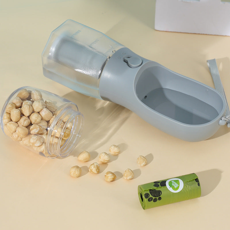 Portable pet water bottle with built-in filter