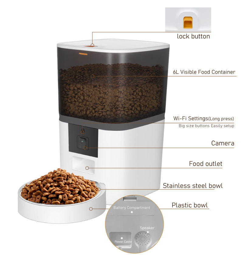 Smart feeder 2-way audio microphone and speaker
